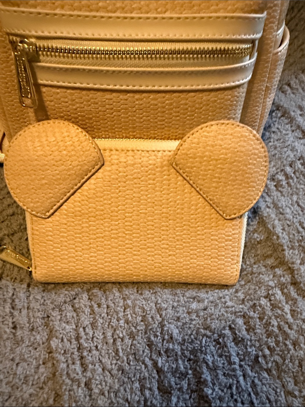 Disney x Loungefly Beige Mickey Ear Mini Backpack - Picture 9 of 11